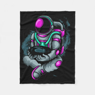 Astronaut, der das Schwarze Loch hält Fleecedecke
