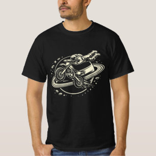 Astronaut Dirtbike-Fahrer Saturn T-Shirt