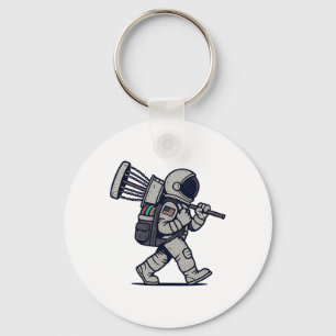 Astronaut Disc Golfer Lustiger Disc Golf  Schlüsselanhänger
