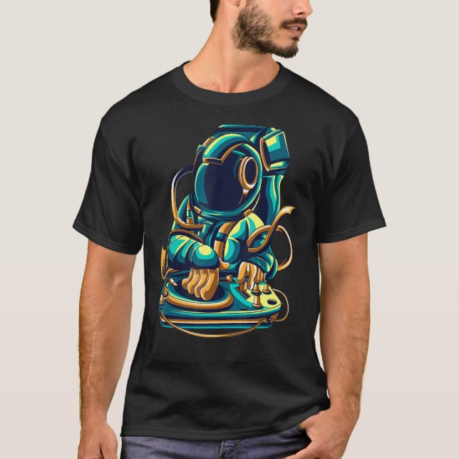 Astronaut DJ T-Shirt (Vorderseite)
