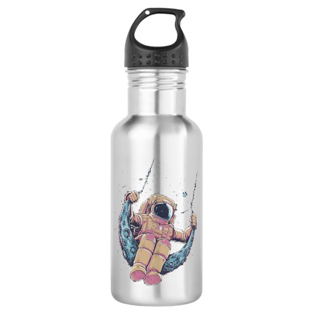 Astronaut Edelstahlflasche (Vorderseite)
