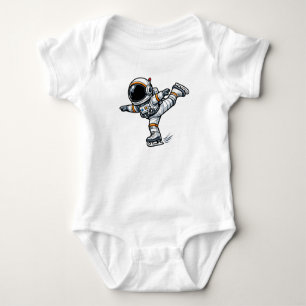 Astronaut Eiskunstlauf Baby Strampler