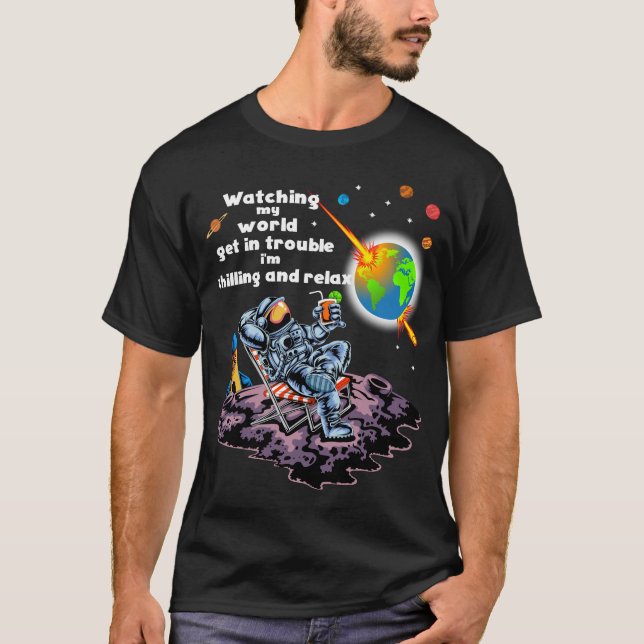 Astronaut entspannen T-Shirt (Vorderseite)