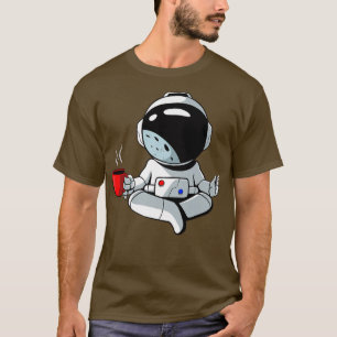 Astronaut entspannt sich mit einer Tasse Kaffee T-Shirt