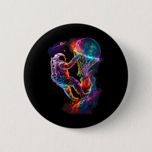 Astronaut erklärt einen Bysketbyll-Player im Weltr Button