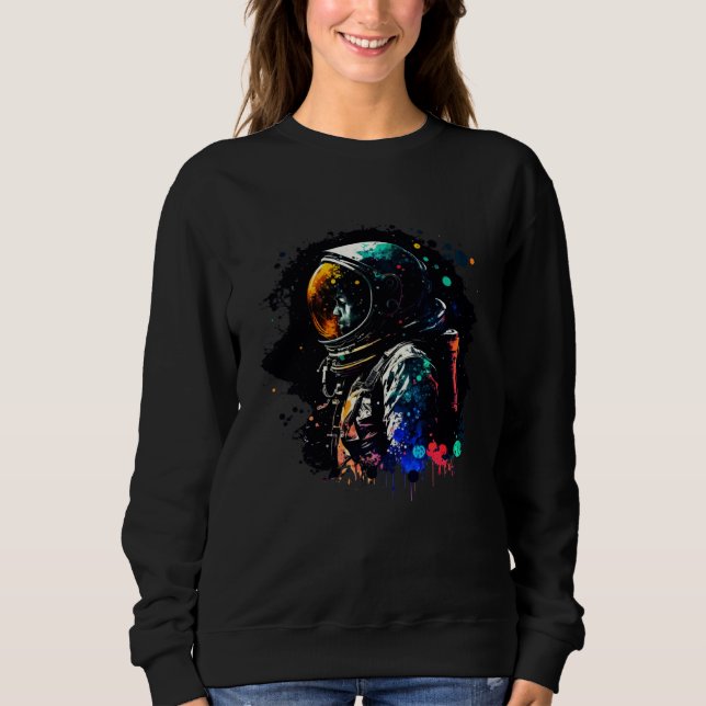 Astronaut Exploration in the Void of Space Sweatshirt (Vorderseite)