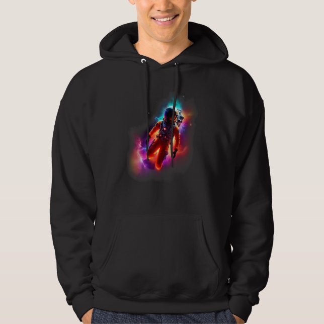 Astronaut Exploring a Colorful Nebula Hoodie (Vorderseite)