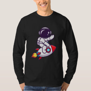 Astronaut fährt eine Rakete T-Shirt