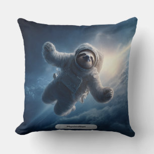 Astronaut Faultier Weltraum Surrealistisches Tier Kissen