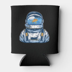 Astronaut Fishbowl Helmet Goldfish Spaceman Anzug Dosenkühler