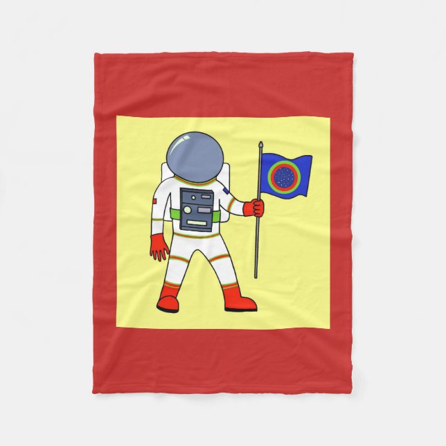 Astronaut Fleecedecke (Vorderseite)