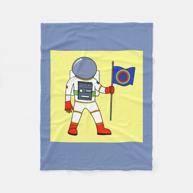 Astronaut Fleecedecke (Vorderseite)