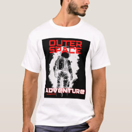 Astronaut Floating in Outer Space Design T-Shirt