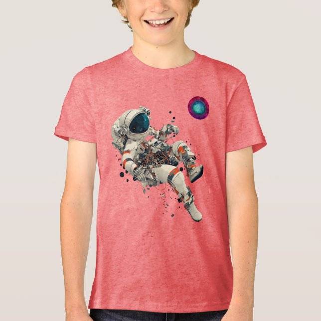 Astronaut Floating Space Adventure T - Shirt (Vorderseite)