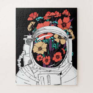 Astronaut Floral Weltraumkunst