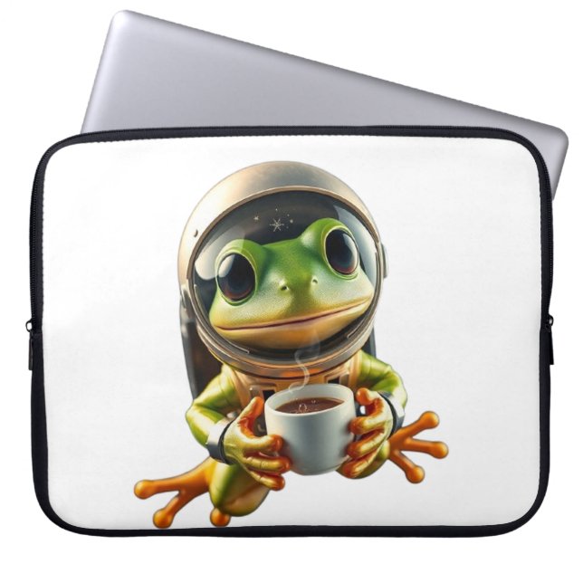 Astronaut Frog Laptopschutzhülle (Vorderseite)