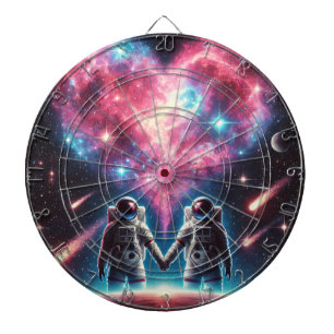 Astronaut Galaxy Dartboard Dartscheibe