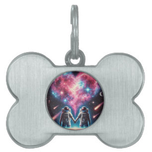 Astronaut Galaxy Pet Tag Tiermarke
