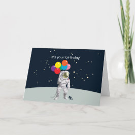 Astronaut-Geburtstagkarte Karte