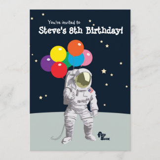 Astronaut Geburtstagsparty einladen Einladung