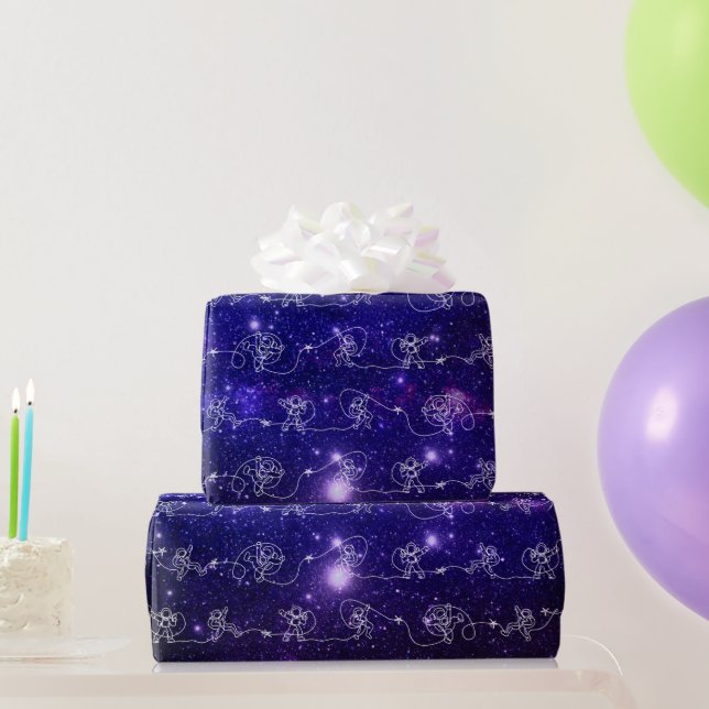 Astronaut Geschenkpapier (Partygeschenke)