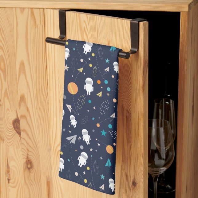 Astronaut Geschirrtuch (Drittel gefaltet)