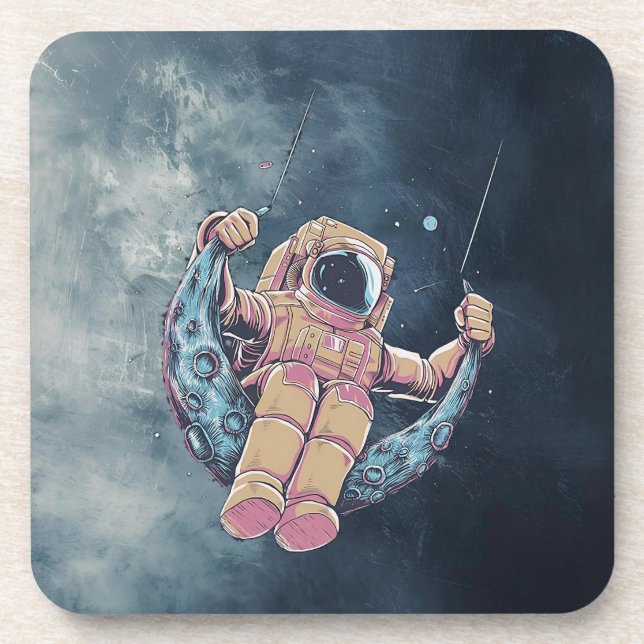 Astronaut Getränkeuntersetzer (Vorderseite)