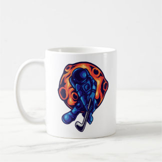 Astronaut Golf spielen Kaffeetasse