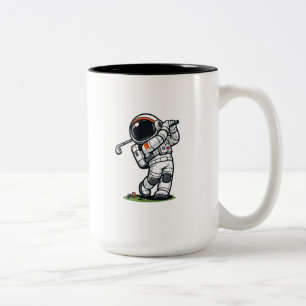 Astronaut Golf Zweifarbige Tasse