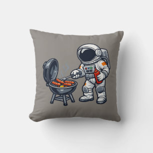 Astronaut Grillt Kissen