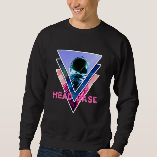 Astronaut Headcase Ästhetik Vaporwave Space Art Sweatshirt (Vorderseite)