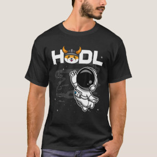 Astronaut HODL Floki Inu-Münze bis Mondkrypto T T-Shirt