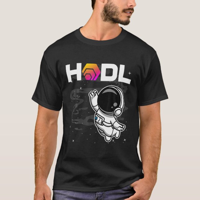 Astronaut HODL HEX Coin to Moon Crypto Token B T-Shirt (Vorderseite)