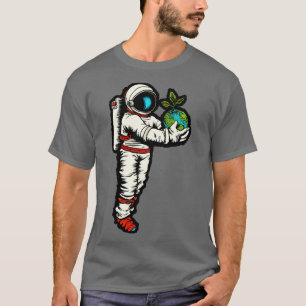 Astronaut Holding Earth Artwork 1 T-Shirt