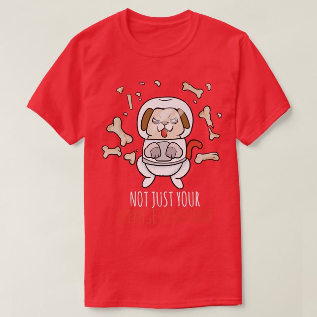 Astronaut Hund Premium T - Shirt (Design vorne)