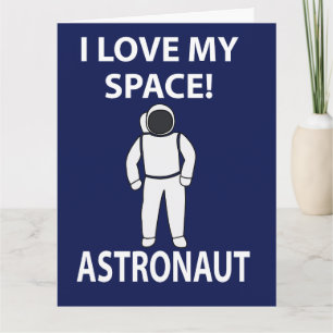 Astronaut Ich liebe meinen Weltraum-Astronauten Karte
