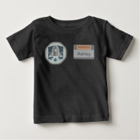 Astronaut-Identitäts-Abzeichen und Rocket-Logo