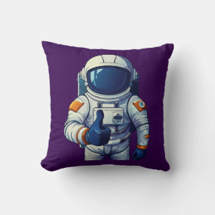 Astronaut im Raumanzug zeigt Daumen hoch Kissen