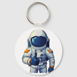 Astronaut im Raumanzug zeigt Daumen hoch Schlüsselanhänger