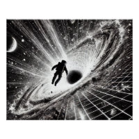Astronaut im Strudel des Schwarzen Lochs – Dramati