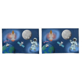 Astronaut im Thema Raumgalaxie Kissenbezug
