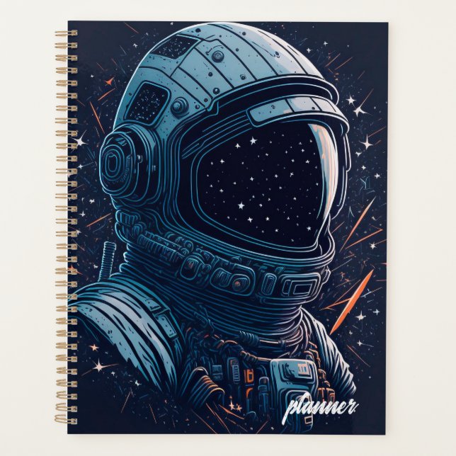 Astronaut im tiefen Raum Planer (Vorderseite)
