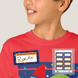 Astronaut im Training Name-Aufkleber