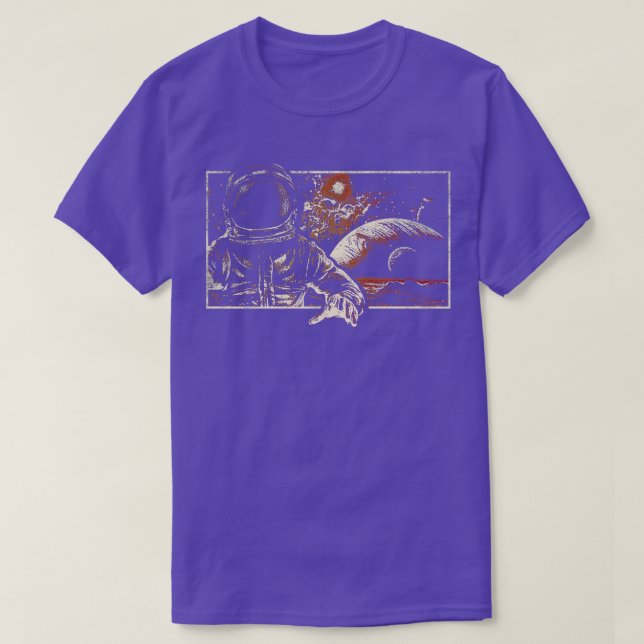 Astronaut im Weltraum 3 T-Shirt (Design vorne)