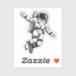 Astronaut im Weltraum Aufkleber