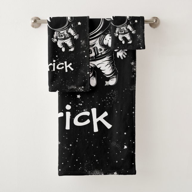 Astronaut im Weltraum Badhandtuch Set (Insitu)