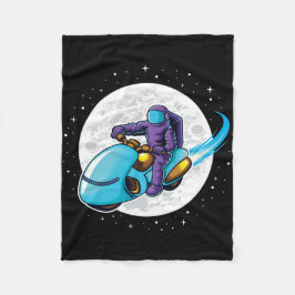 Astronaut im Weltraum Fleecedecke