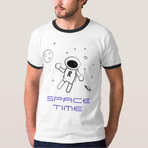 Astronaut im Weltraum - Kunst in Schwarz, Weiß und T-Shirt