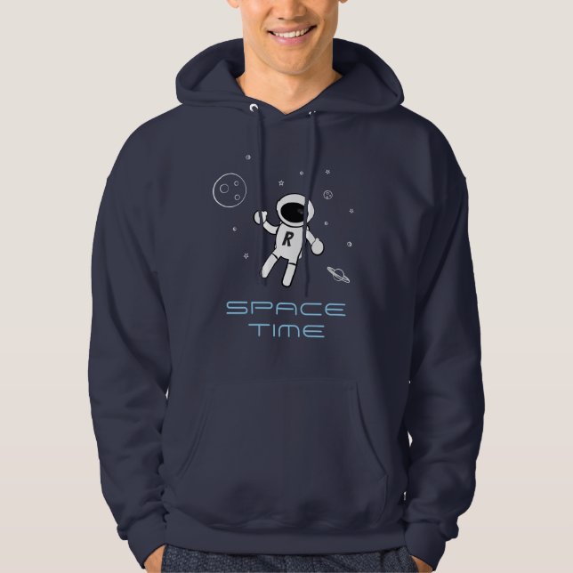 Astronaut im Weltraum - Kunst, Navy Blue Hoodie (Vorderseite)