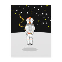 Astronaut im Weltraum mit Kurzem Wind gefangen
